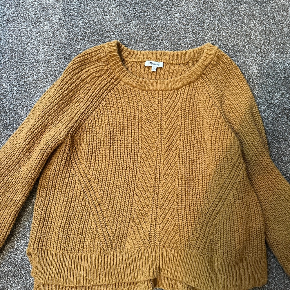 Madewell Mustard Crew Neck Sweater